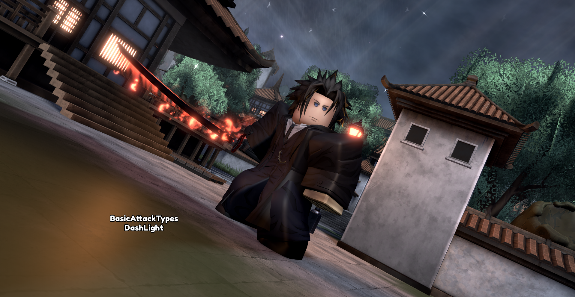 Flaming katana action preview