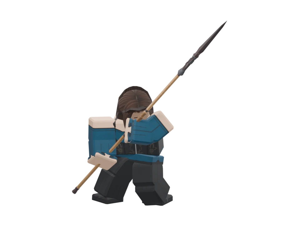 Left Strafe Spear Walk, R15 animation preview
