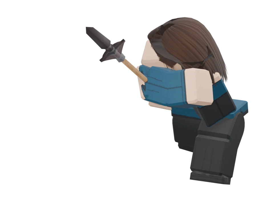 Left Strafe Spear Run, R15 animation preview