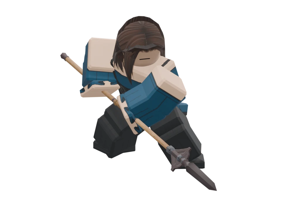 Crouched Spear Battle Idle, R15 animation preview