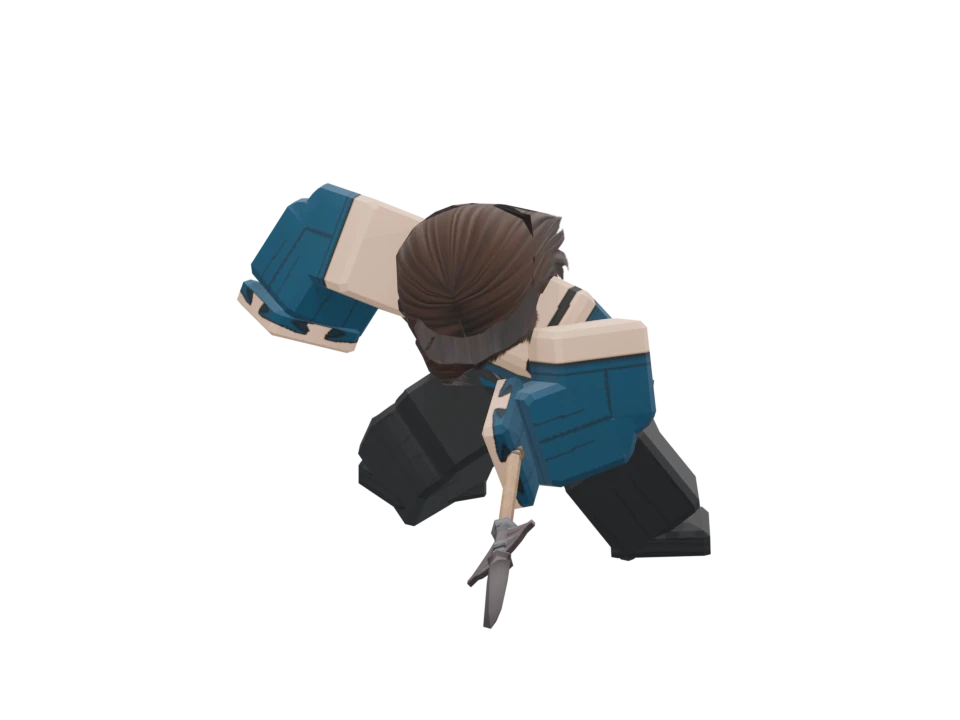 Forward Hit Reaction with Spear, R15 animation preview
