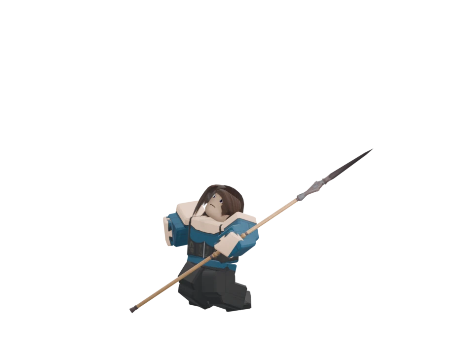 Collapse and Fall with Spear, R15 animation preview